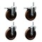 Service Caster 5 Inch High Temp Phenolic 34 Inch Stem Caster Set 2 Total Lock Brakes SCC-TSTTL20S514-PHRHT-34212-2-S-2 - alternate 1